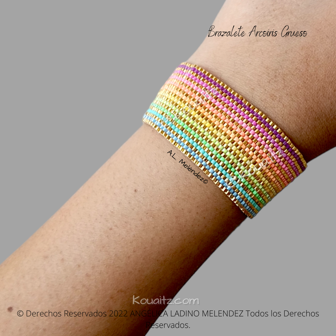 Brazalete Arcoiris Dorado