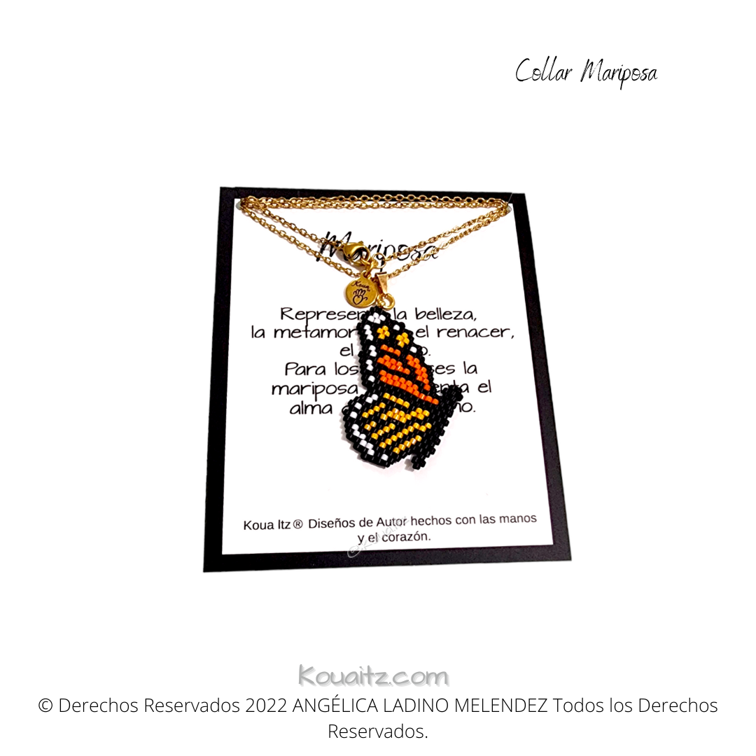 Mariposa Monarca Collar