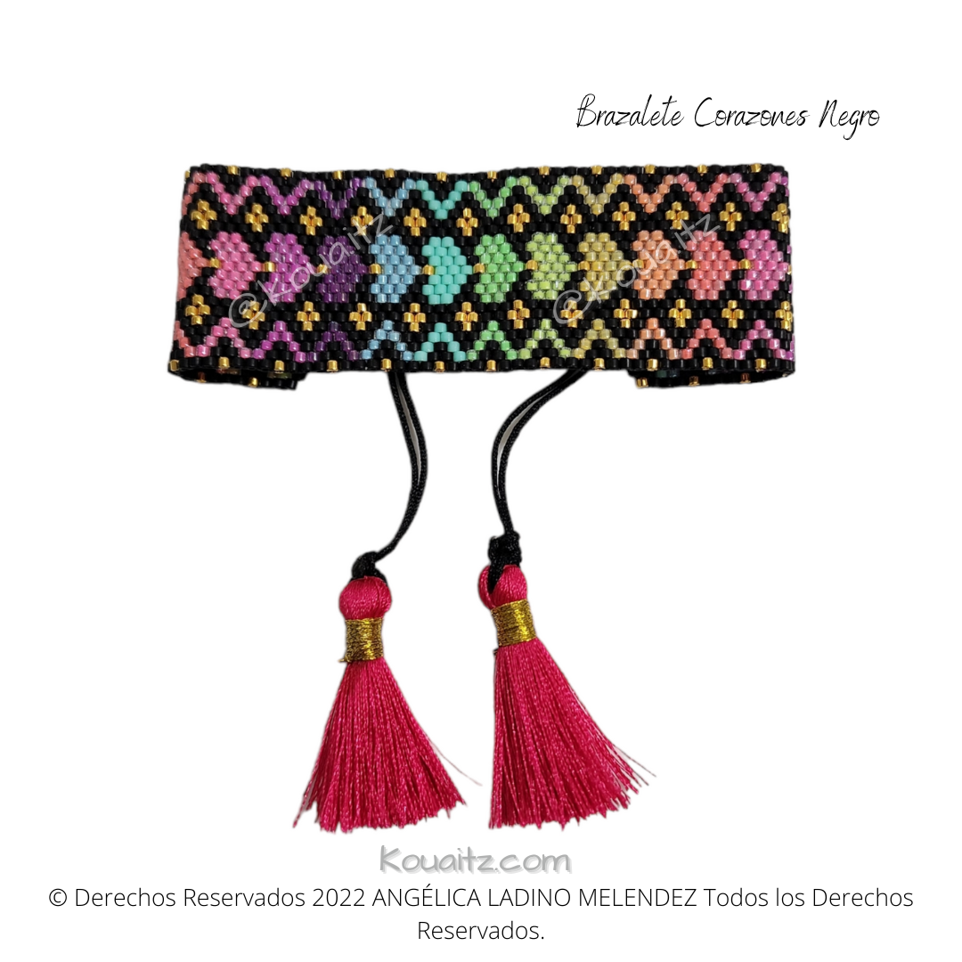 Brazalete Corazones Grueso