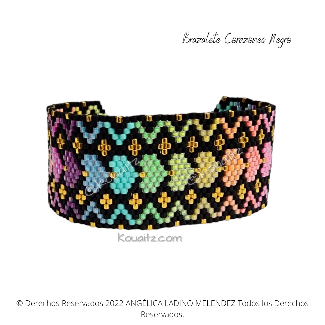 Brazalete Corazones Grueso