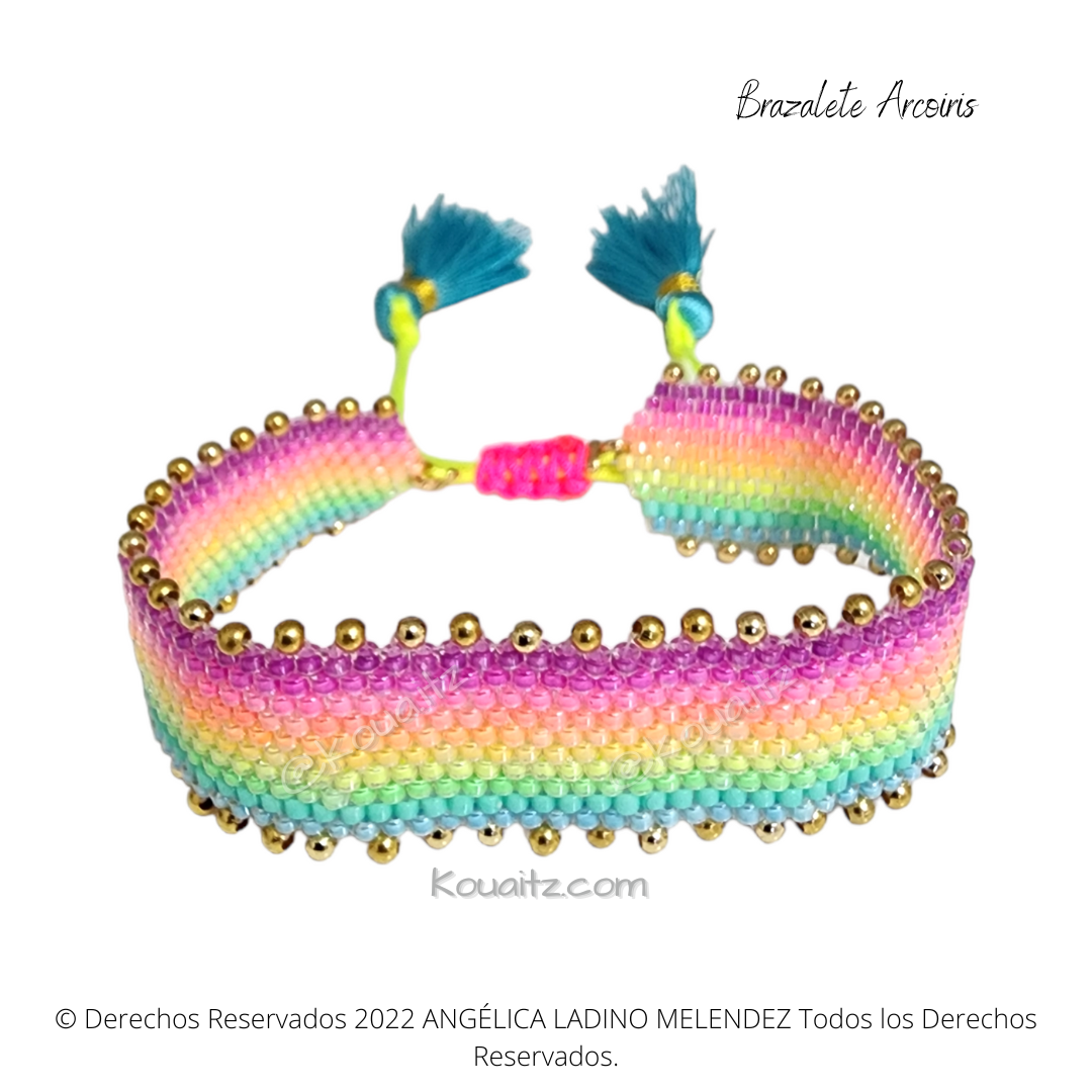 Brazalete Arcoiris Bolitas