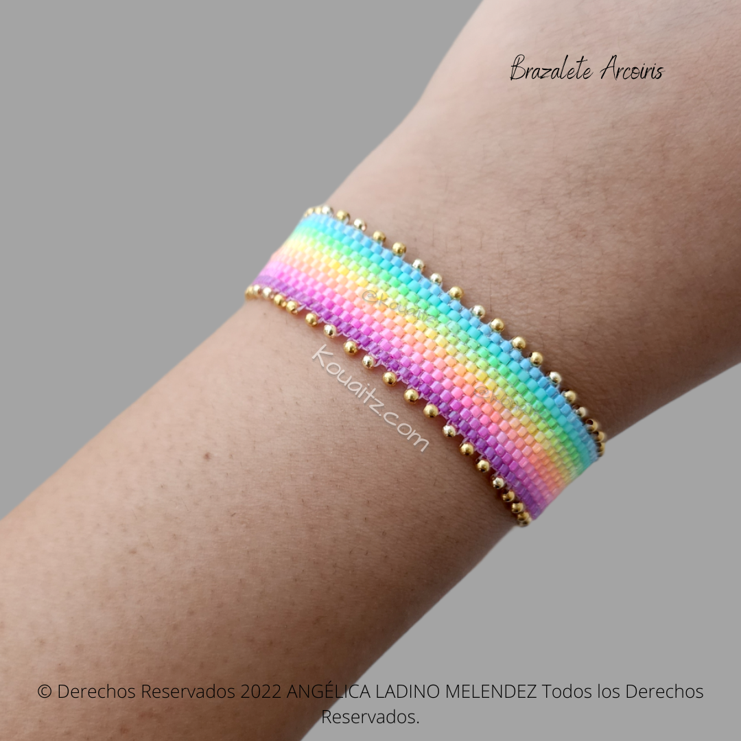 Brazalete Arcoiris Bolitas
