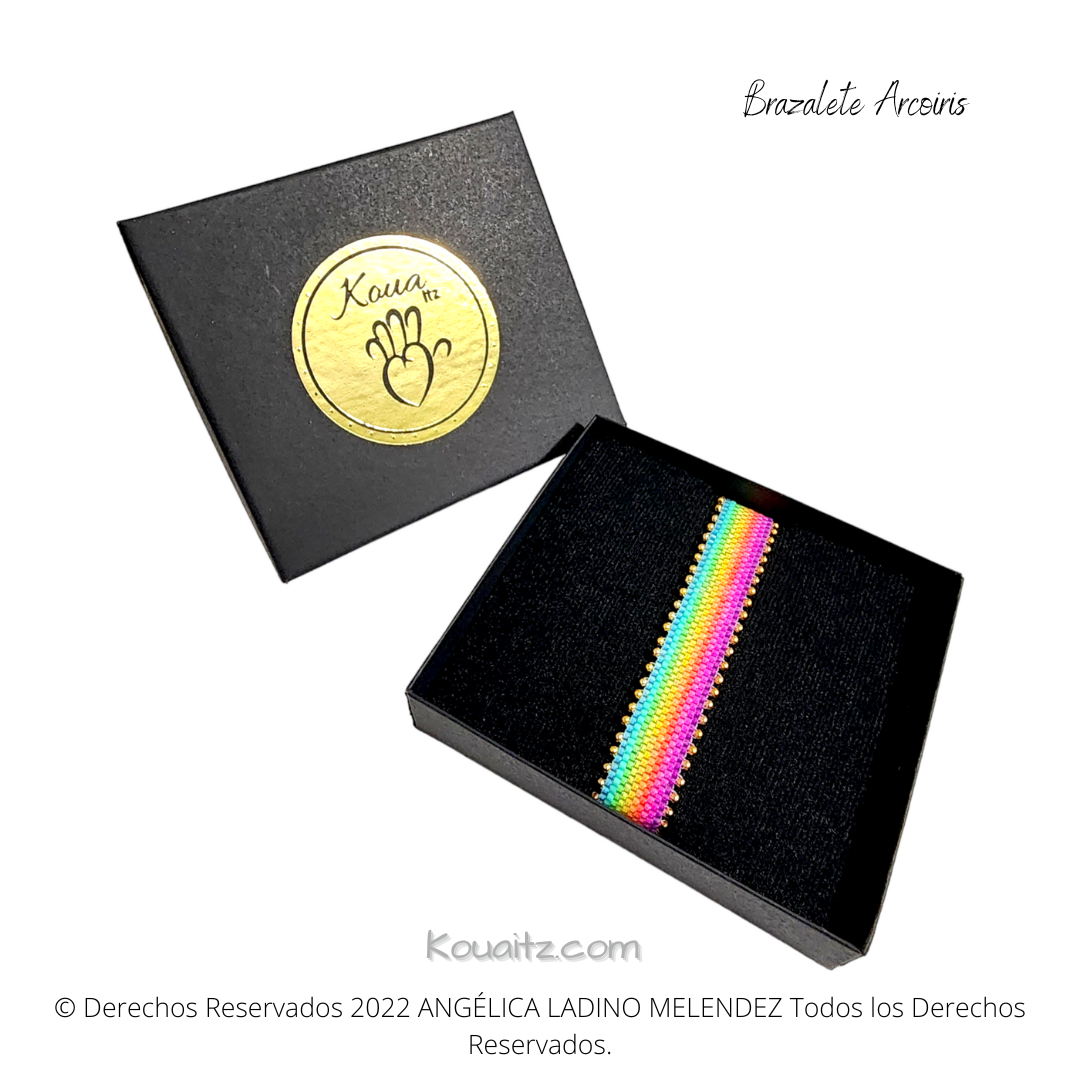 Brazalete Arcoiris Bolitas