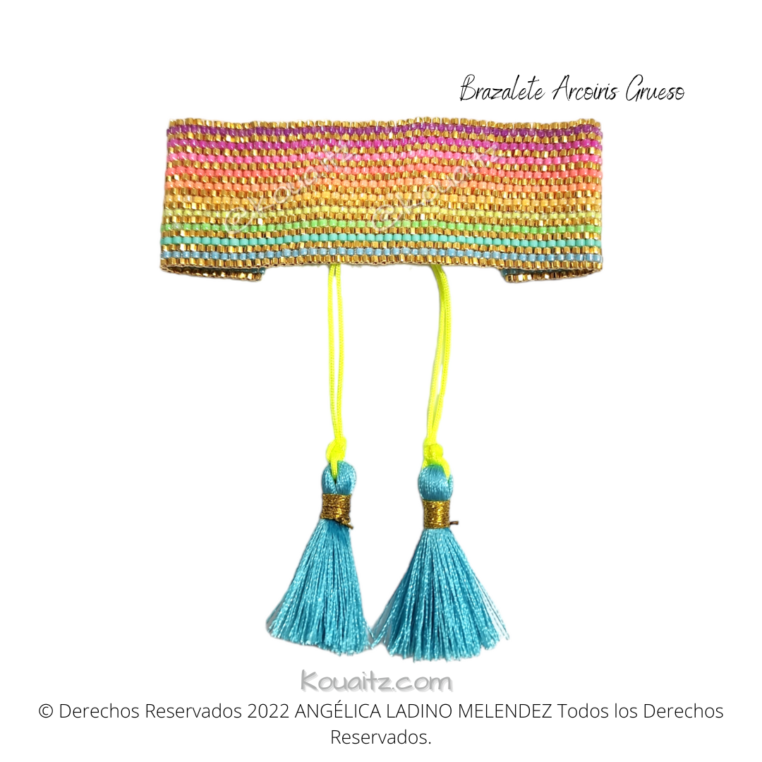 Brazalete Arcoiris Dorado