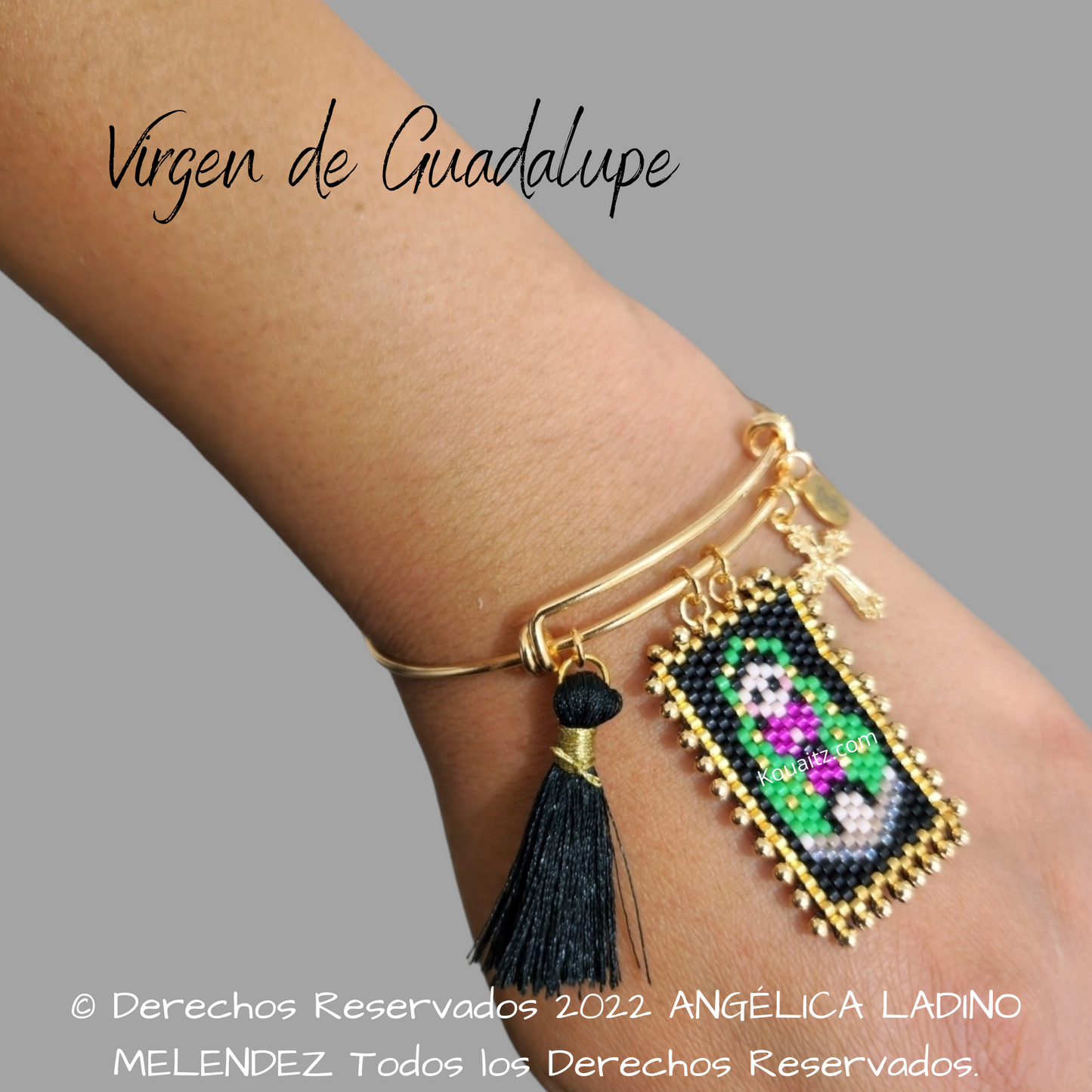 Pulsera Joyería Religiosa, Escapulario Virgen de Guadalupe Hecho a Mano Hecho en México