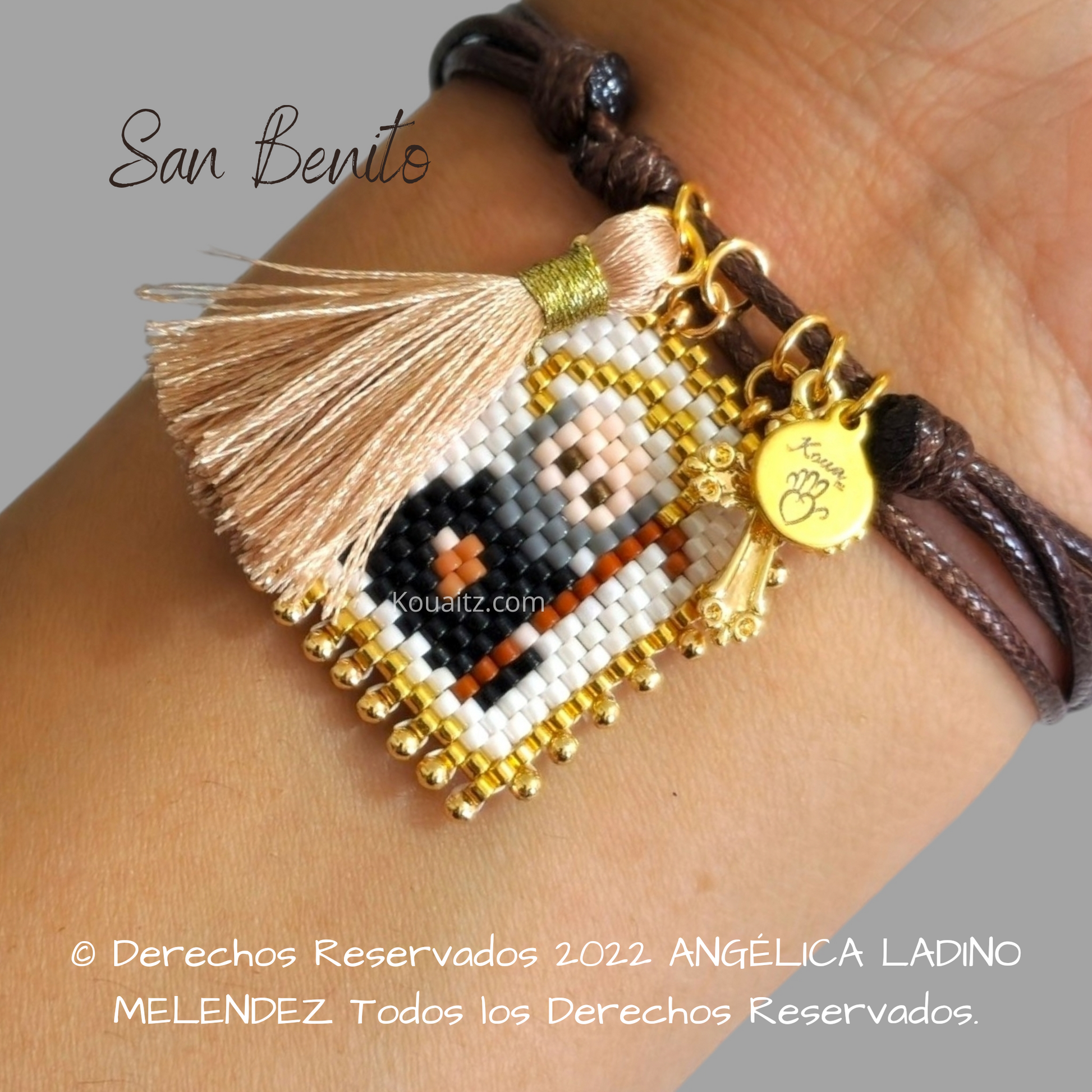 Pulsera Joyería Religiosa, Escapulario San Benito Hecho a Mano Hecho en México