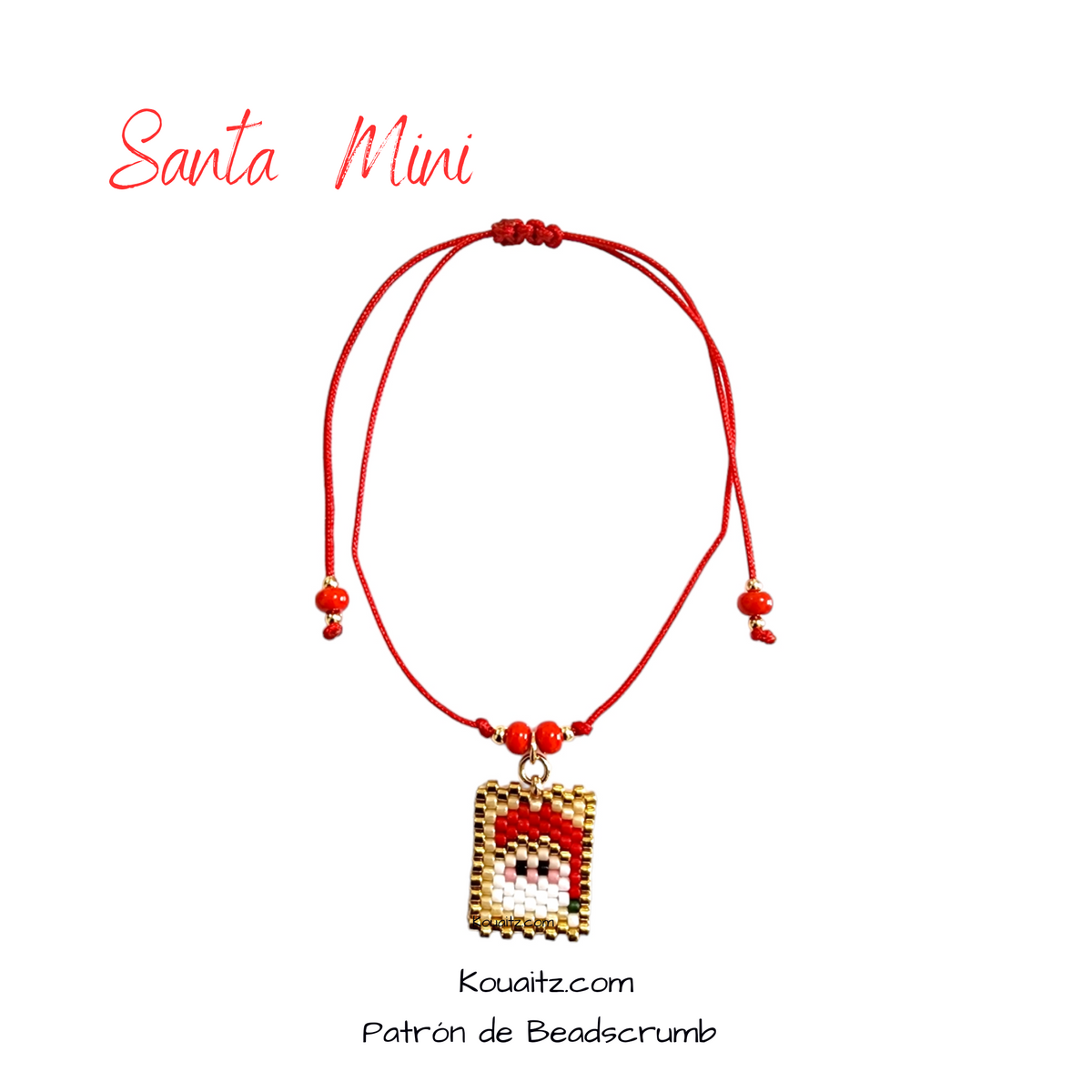 Pulsera Navideña Santa Mini 💫 Diseño de Autor Koua Itz