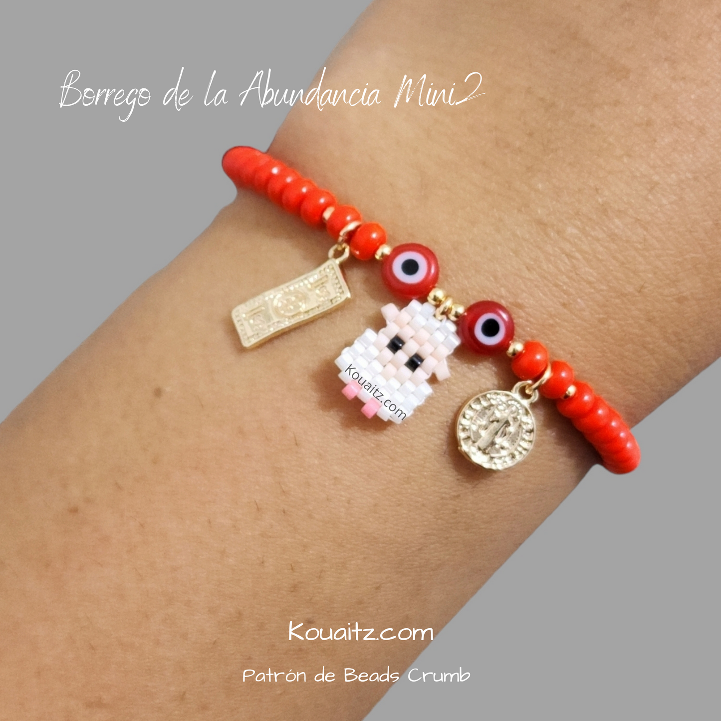 Pulsera Roja Borrego de la abundancia, Borreguito de la Abundancia Regalo de Navidad Original