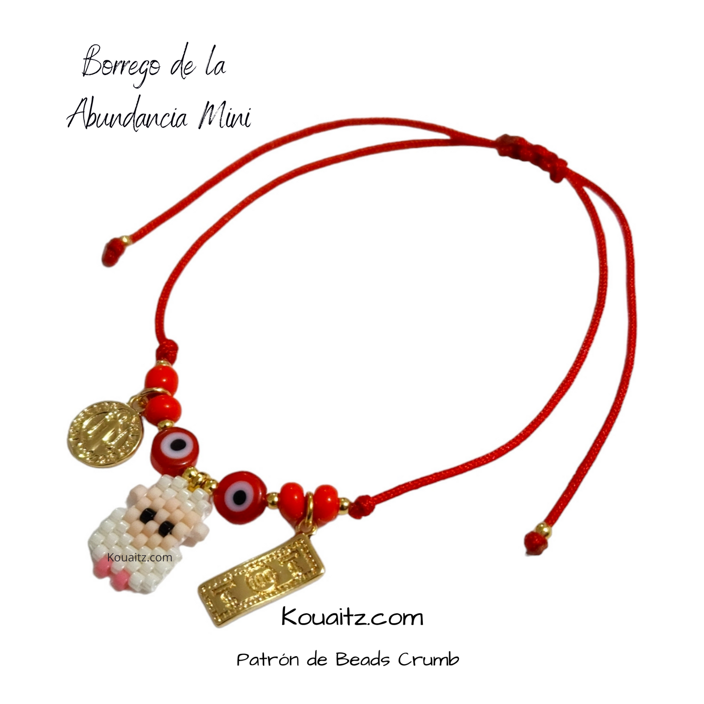 Pulsera Roja Borrego de la abundancia, Borreguito de la Abundancia Regalo de Navidad Original