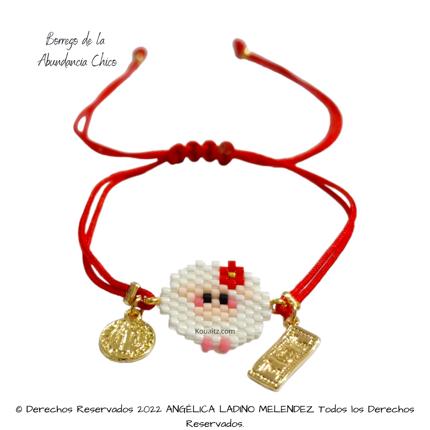 Pulsera Roja Borrego de la abundancia, Borreguito de la Abundancia Regalo de Navidad Original