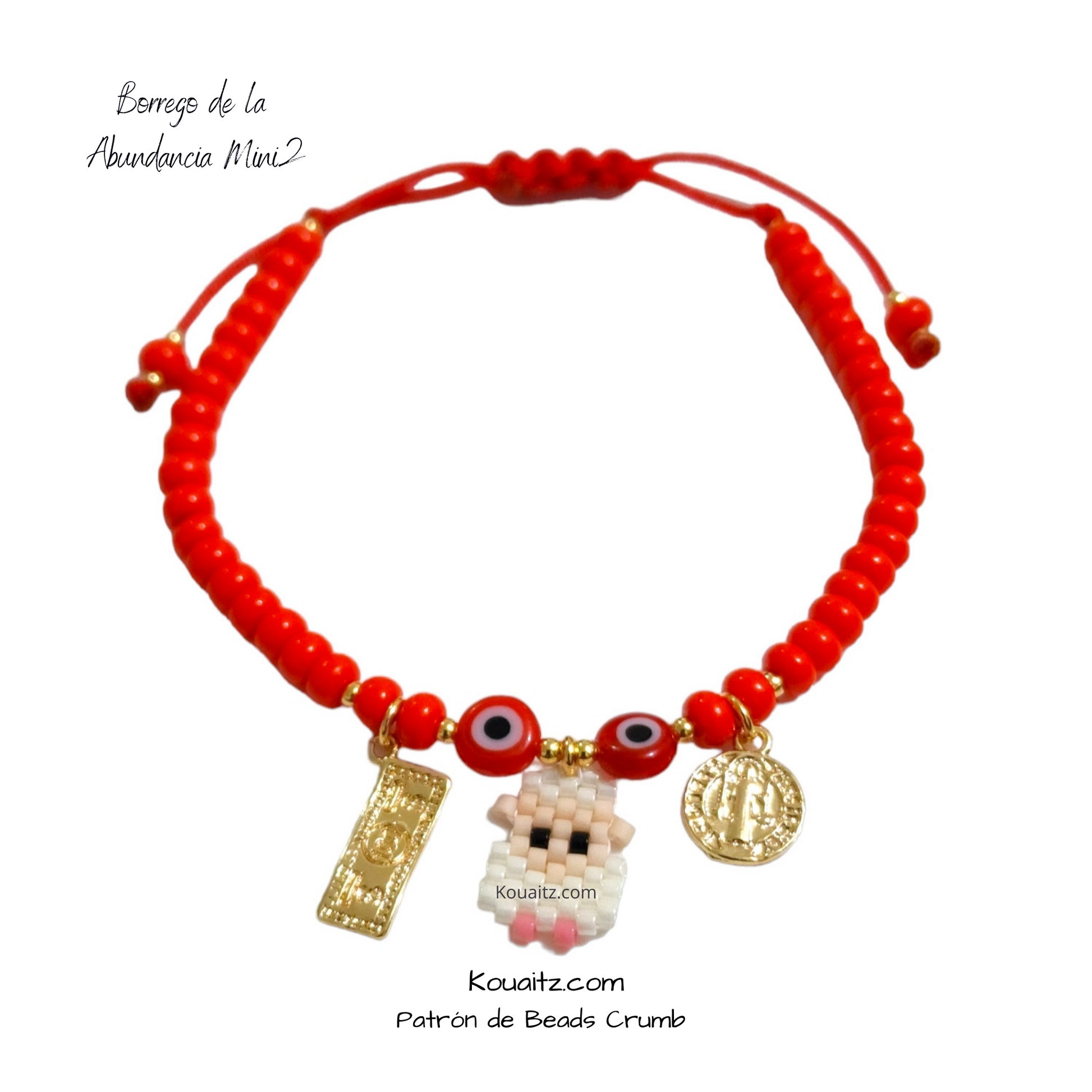 Pulsera Roja Borrego de la abundancia, Borreguito de la Abundancia Regalo de Navidad Original