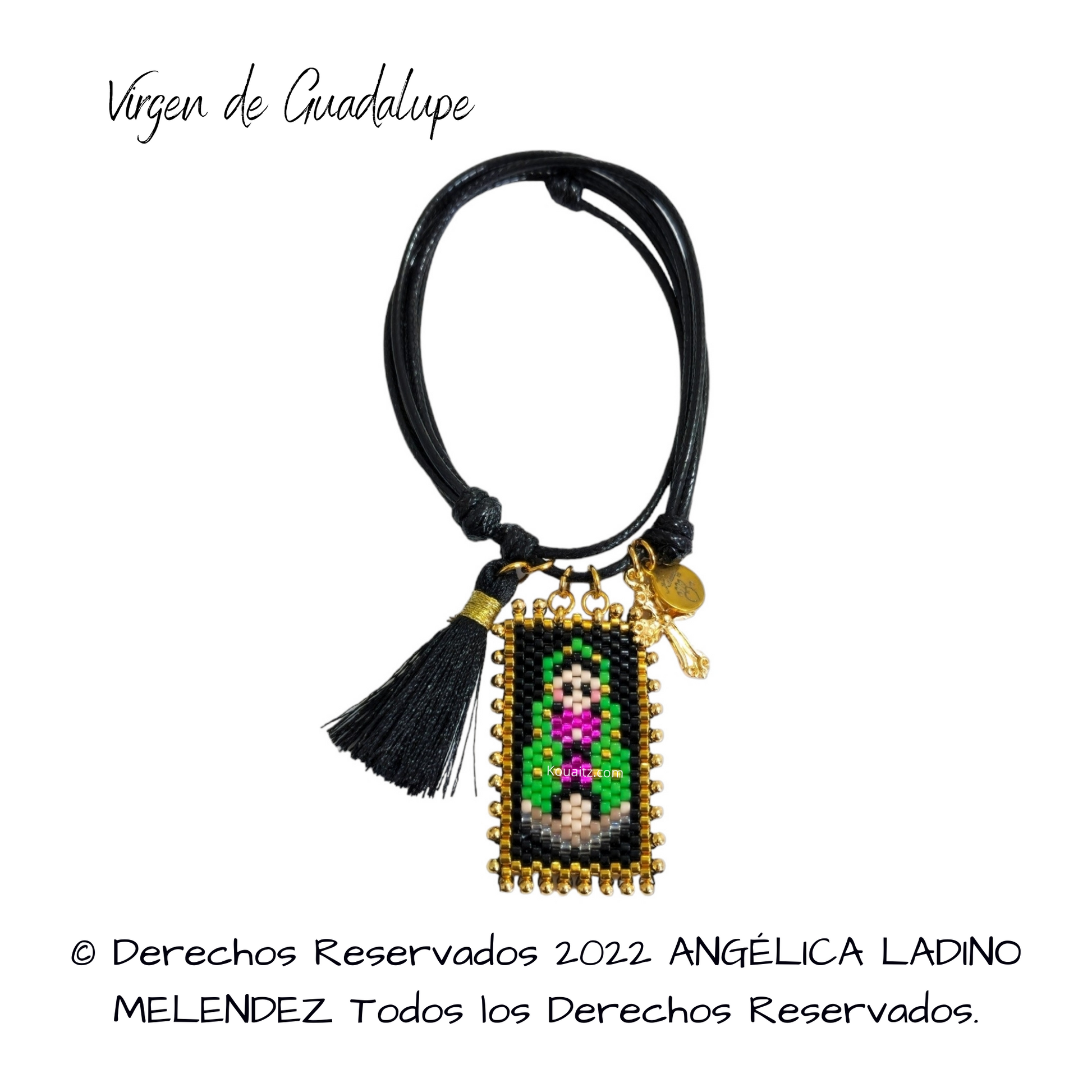 Pulsera Joyería Religiosa, Escapulario Virgen de Guadalupe Hecho a Mano Hecho en México