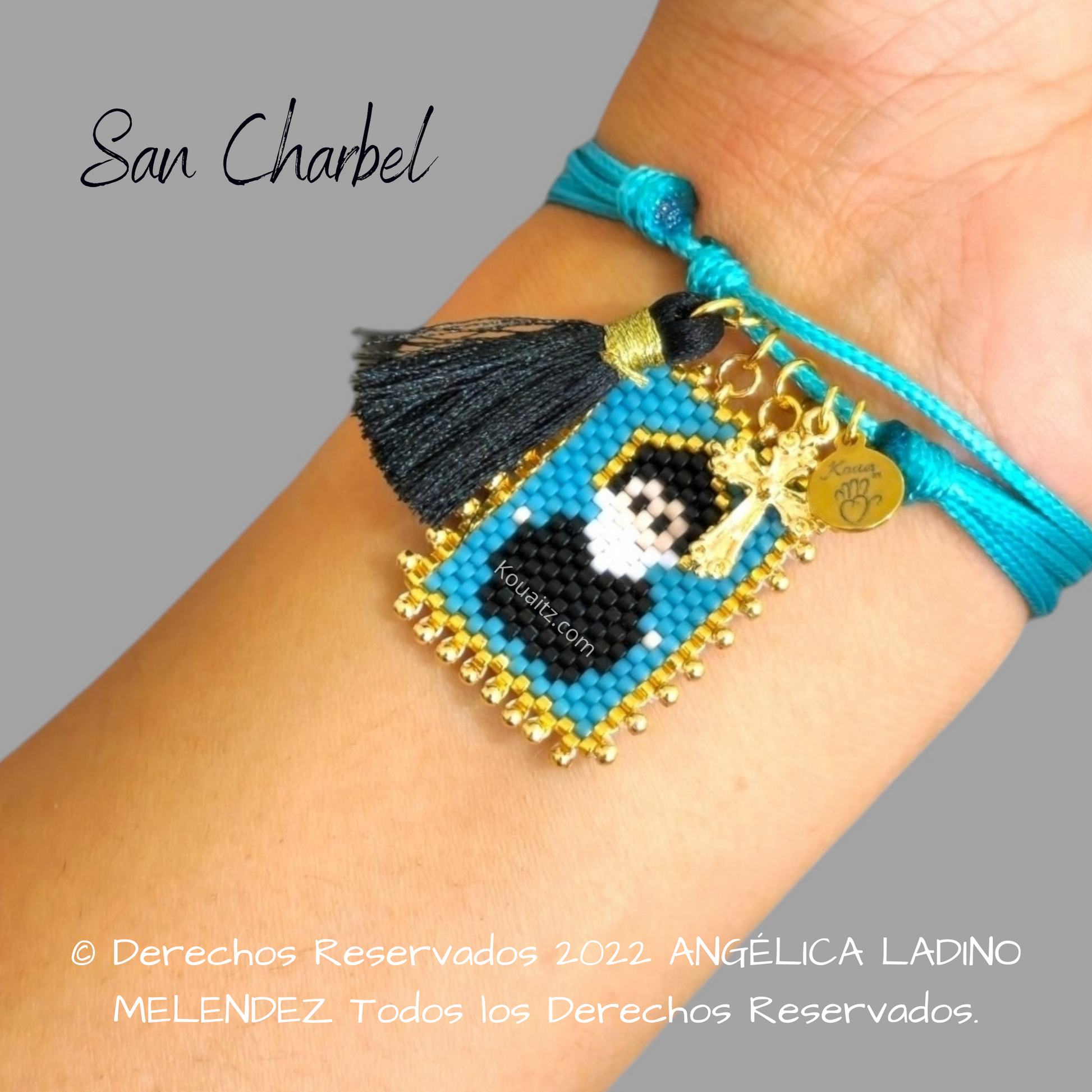 Pulsera Joyería Religiosa, Escapulario San Charbel Hecho a Mano Hecho en México