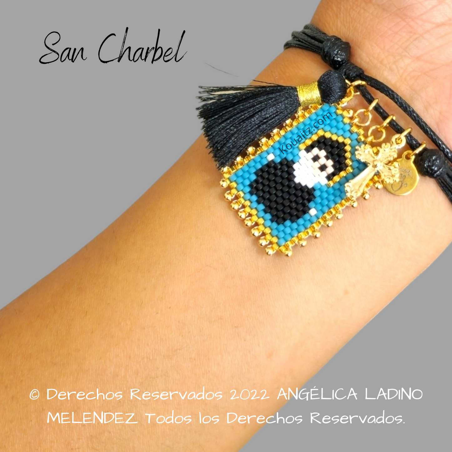 Pulsera Joyería Religiosa, Escapulario San Charbel Hecho a Mano Hecho en México