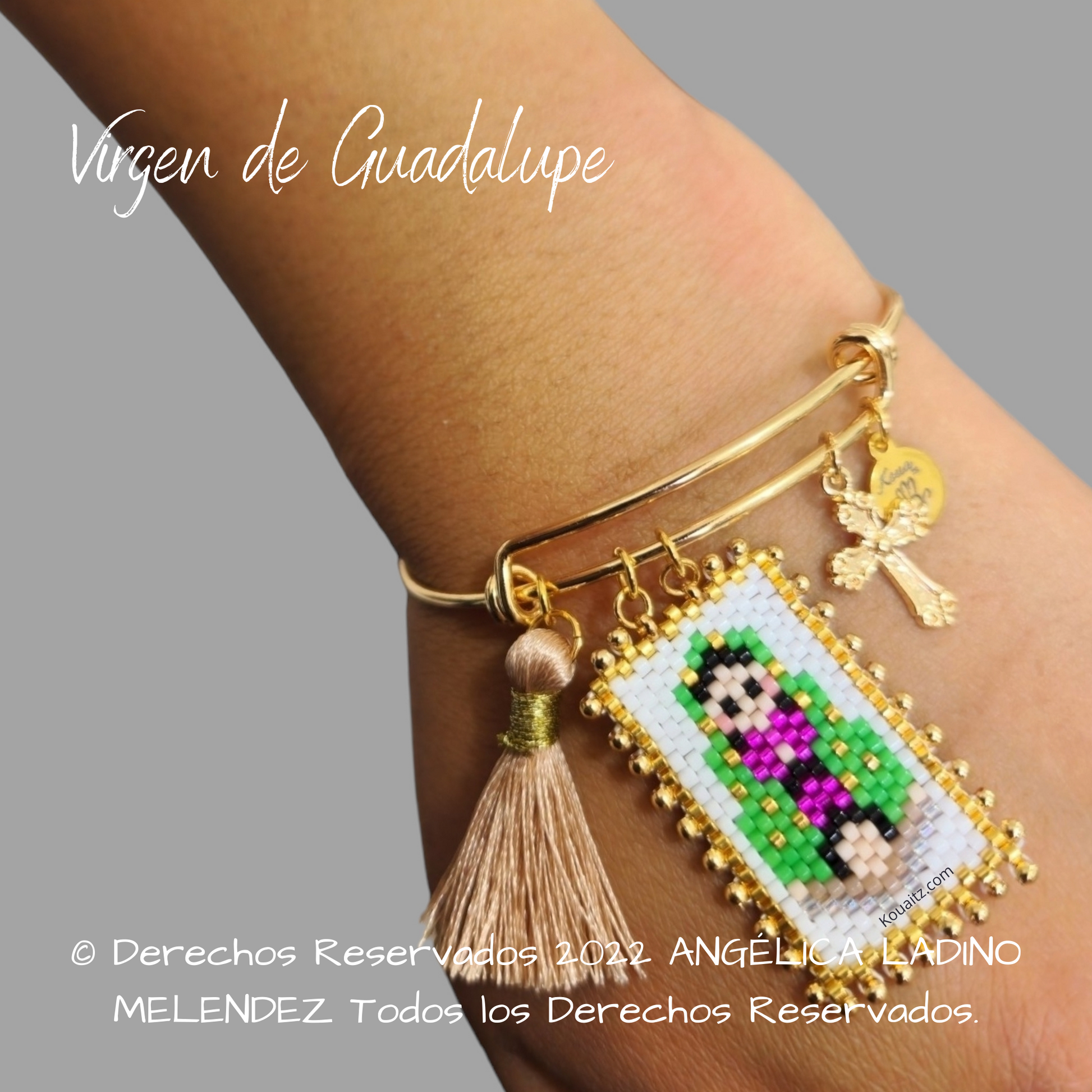 Pulsera Joyería Religiosa, Escapulario Virgen de Guadalupe Hecho a Mano Hecho en México