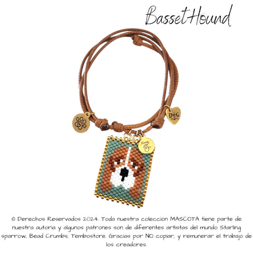 Accesorios artesanales con la carita de tu Bassethound  🐶
