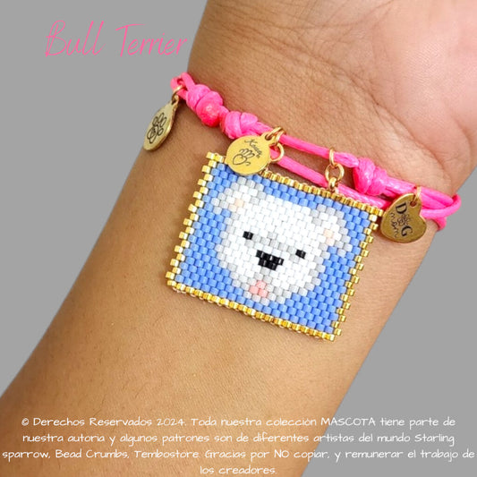 Bull Terrier Pulsera, Llavero, Collar o Kit