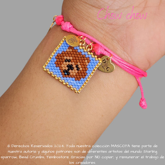 Chow chow Pulsera, Llavero, Collar o Kit