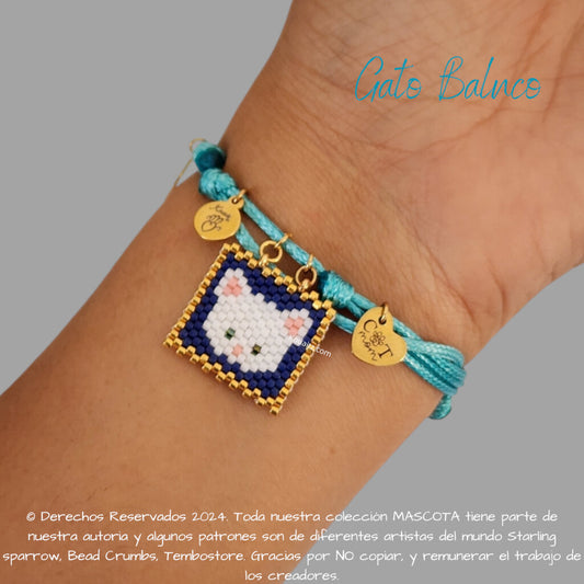 Gato Pulsera, Llavero, Collar o Kit