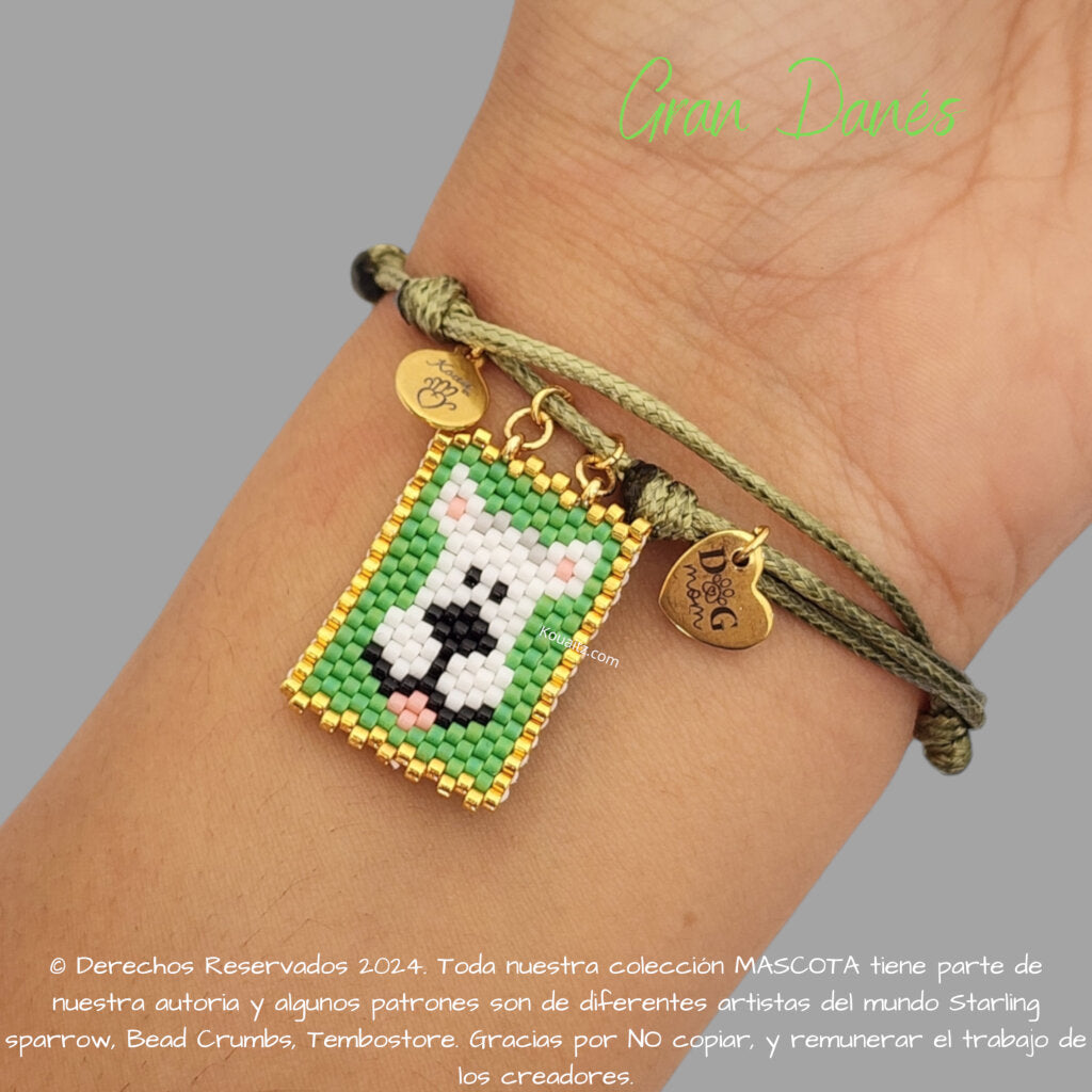 Gran Danés Pulsera, Llavero, Collar o Kit