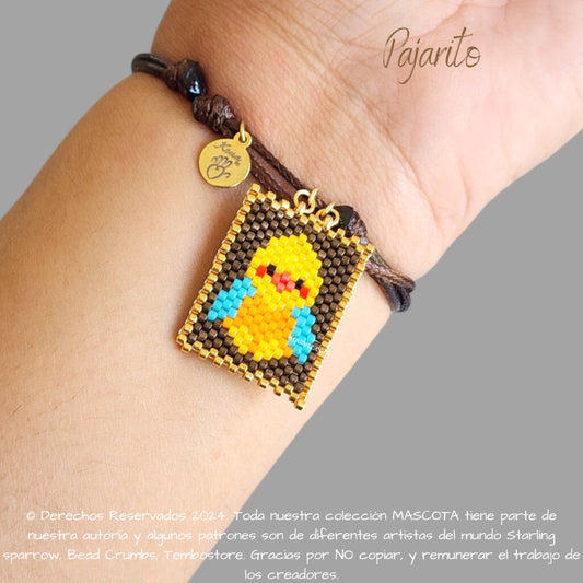 Pajarito Pulsera, Llavero, Collar o Kit