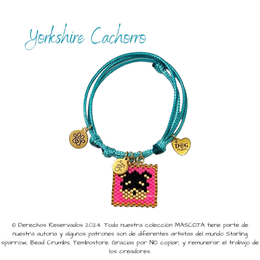 Yorkie Cachorro Pulsera, Llavero, Collar o Kit