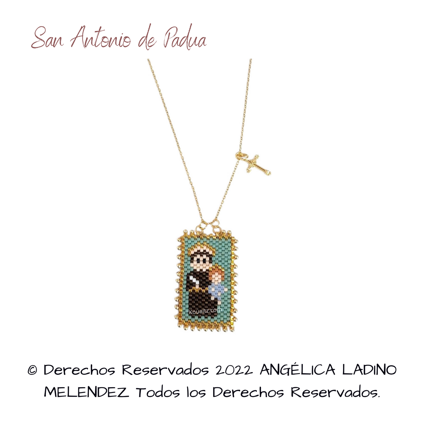 San Antonio de Padua Pulsera Collar o llavero