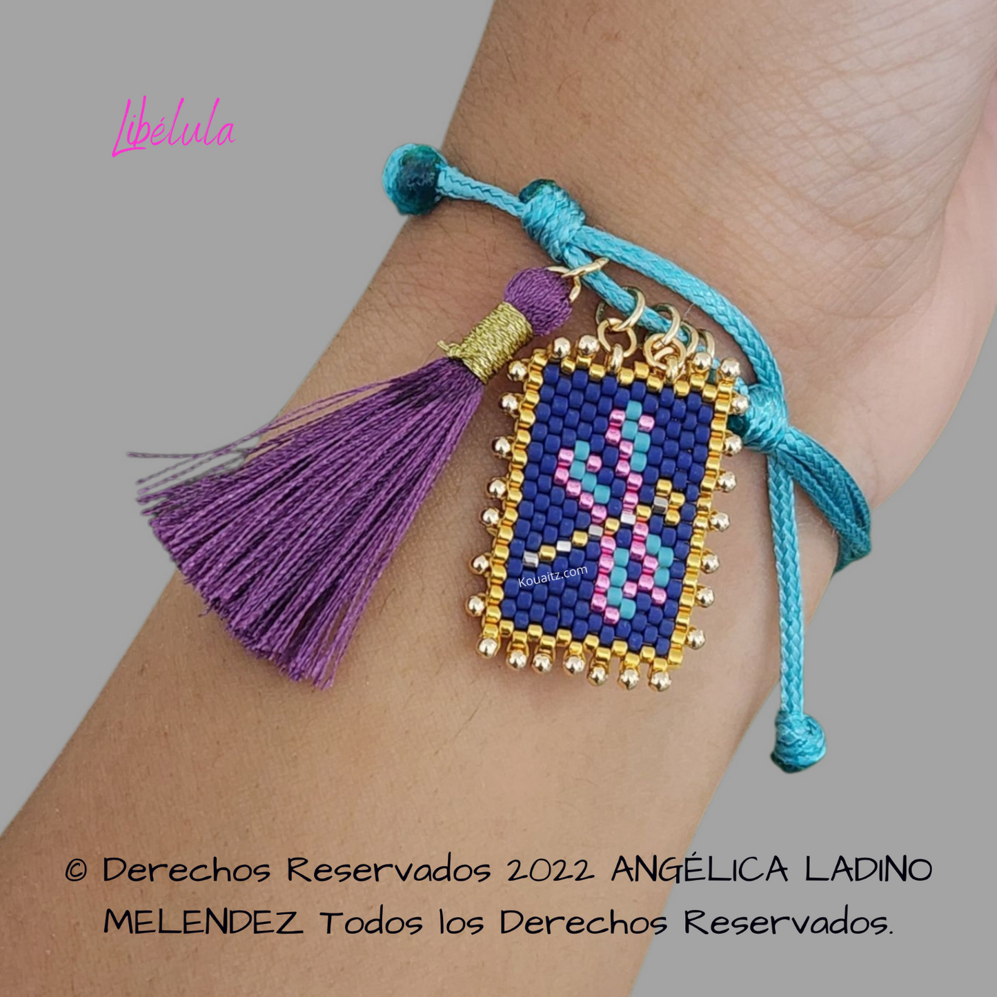 Libélula Pulsera, Llavero, Collar o Kit
