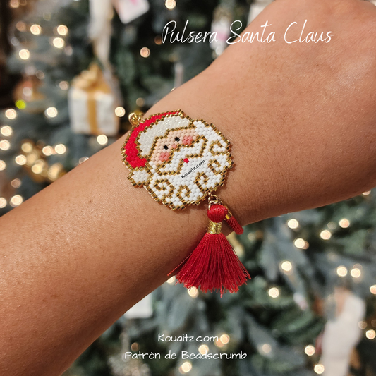 Pulsera o Llavero Santa Claus✨ Hecha a Mano con Delica Miyuk