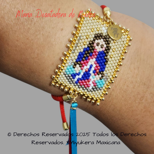 Virgen María Desatadora de Nudos Pulsera o Collar