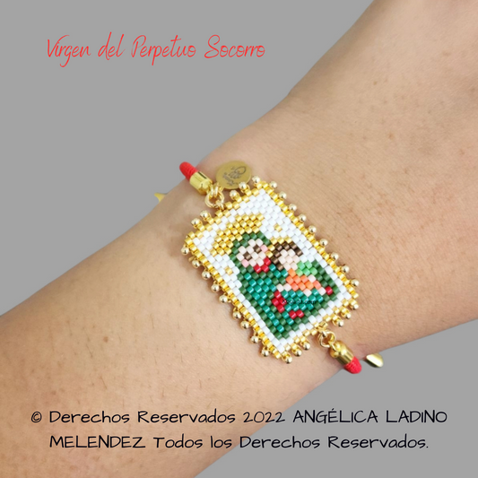 Virgen del Perpetuo Socorro Collar, Pulsera o llavero