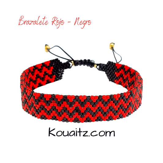 Brazalete Zig Zag Miyuki Diferentes Colores