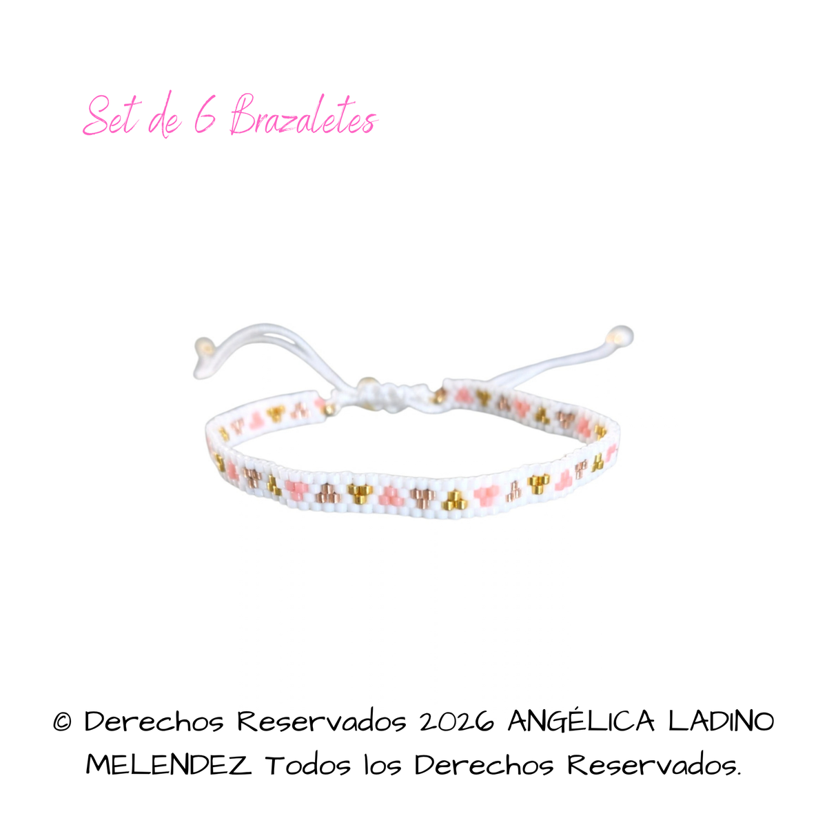 Set Brazaletes Rosas