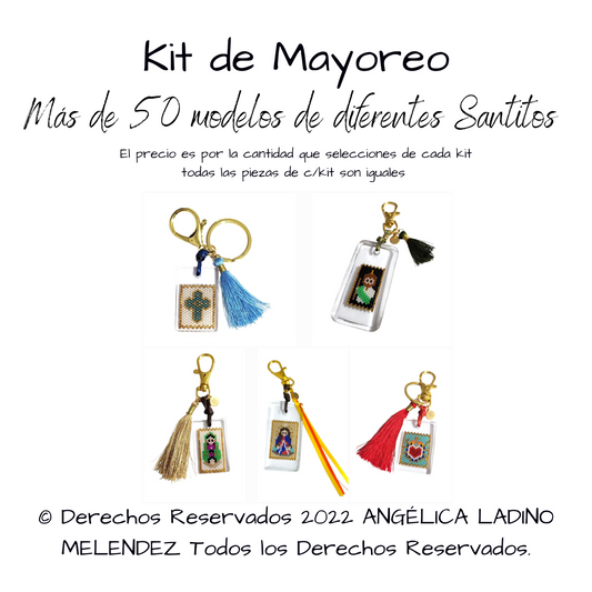 Kit Mayoreo Llaveros Santos