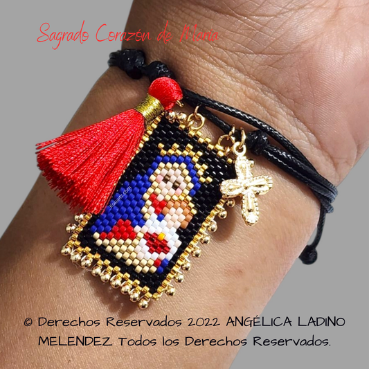 Sagrado Corazón de María Pulsera o Collar