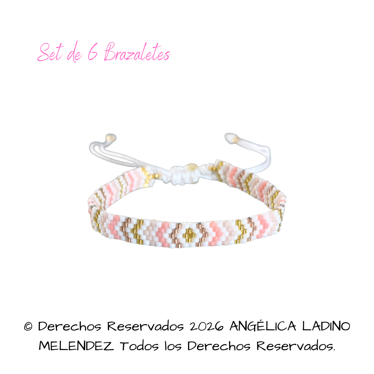 Set Brazaletes Rosas