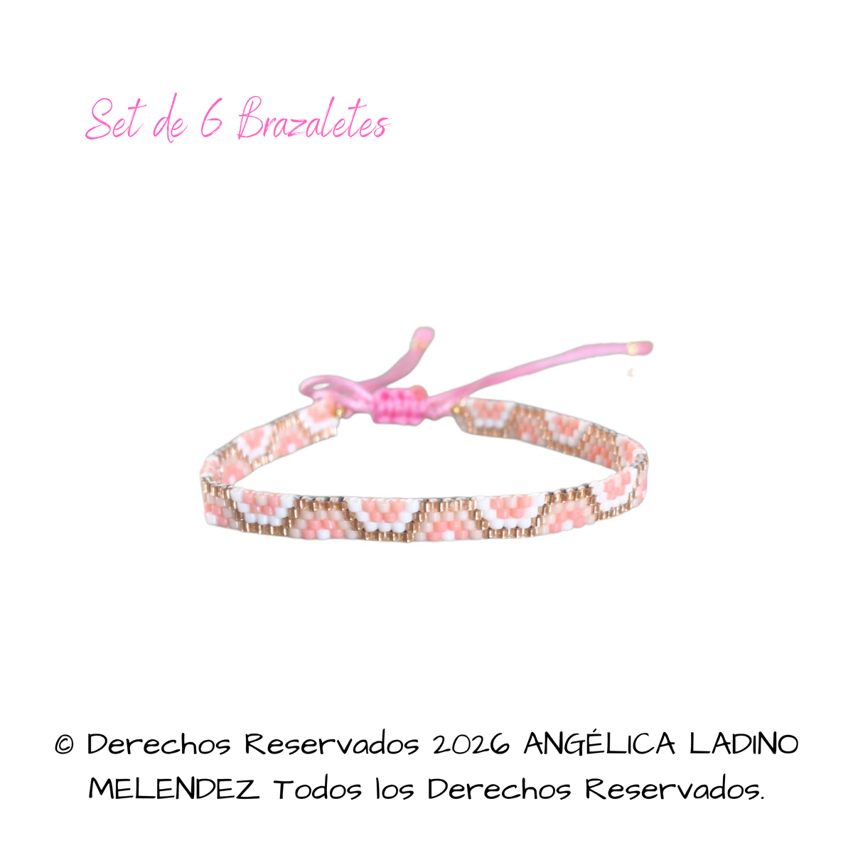 Set Brazaletes Rosas