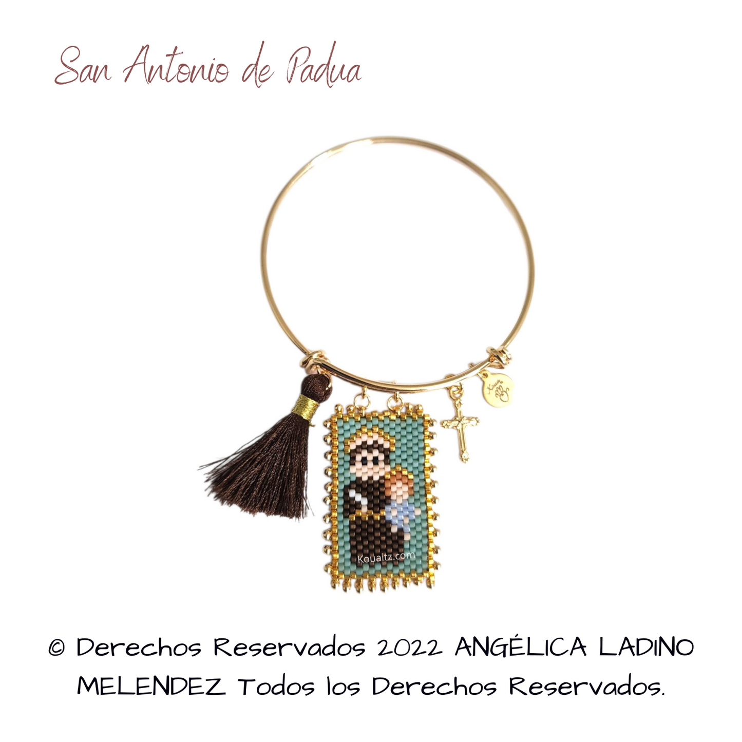 San Antonio de Padua Pulsera Collar o llavero