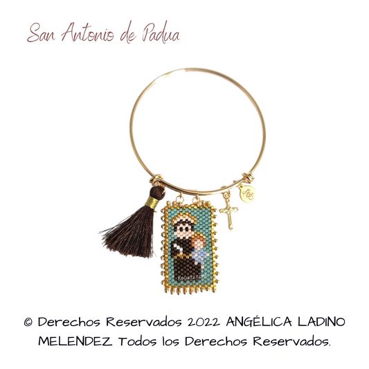 San Antonio de Padua Pulsera Collar o llavero