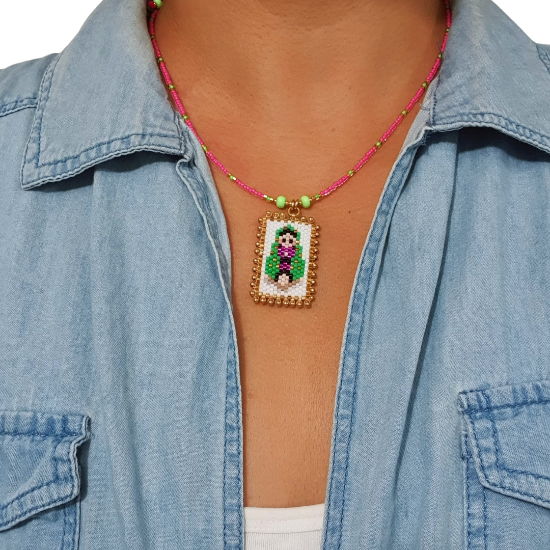 Virgen de Guadalupe Escapulario Collar