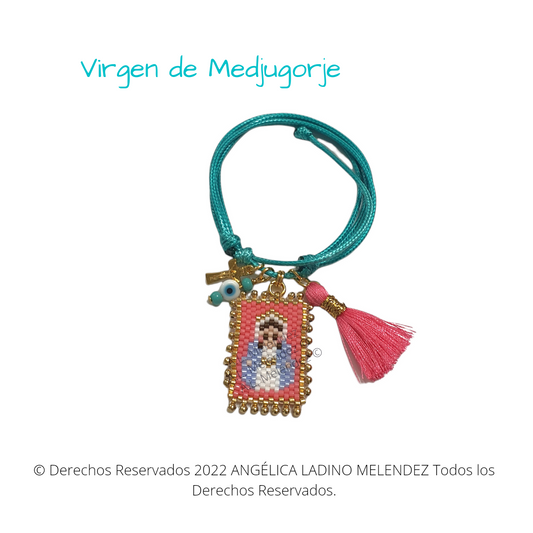 Virgen de Medjugorje Escapulario Pulsera