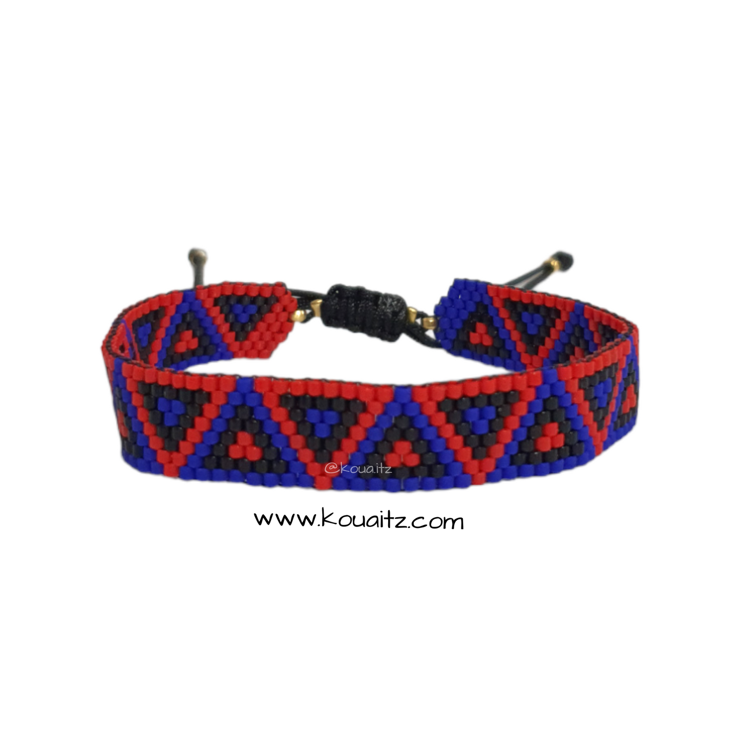 Brazalete Triángulos Azúl/Rojo