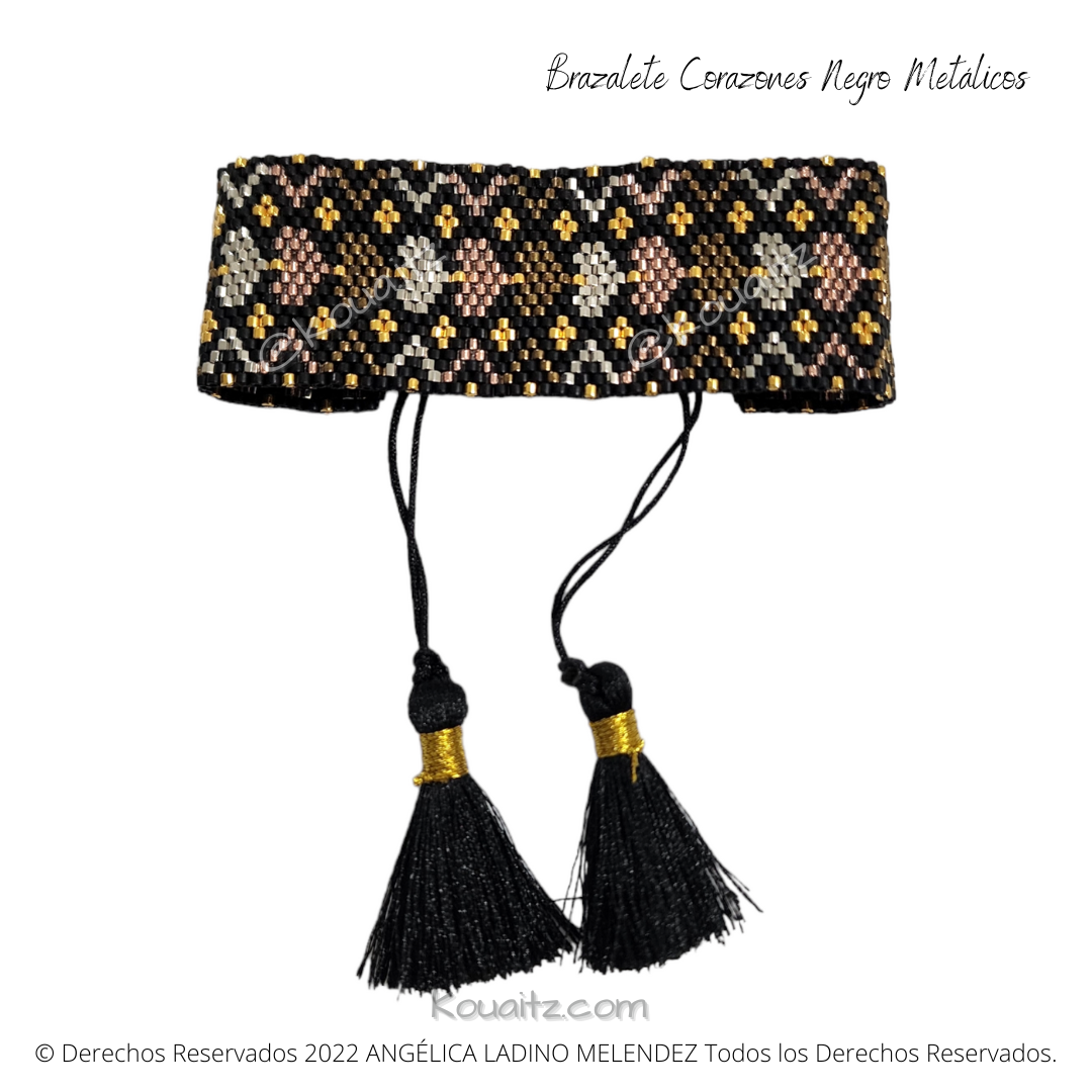 Brazalete Corazones Grueso