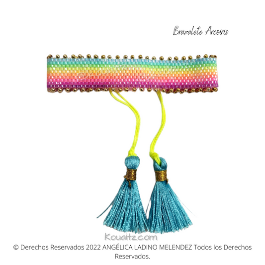 Brazalete Arcoiris Bolitas